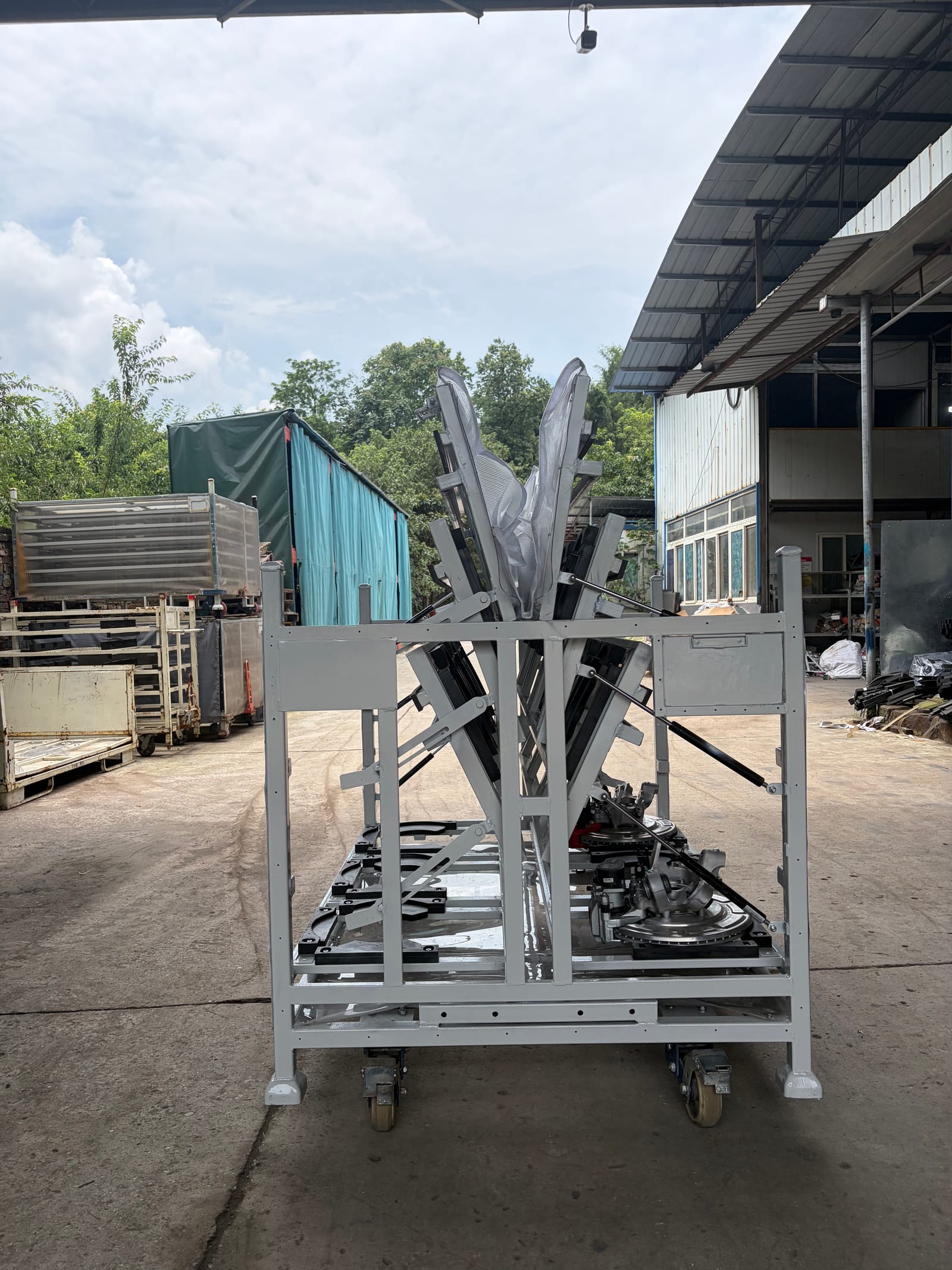 Real HAOFU steel carrier in a factory yard showing base and handling interfaces