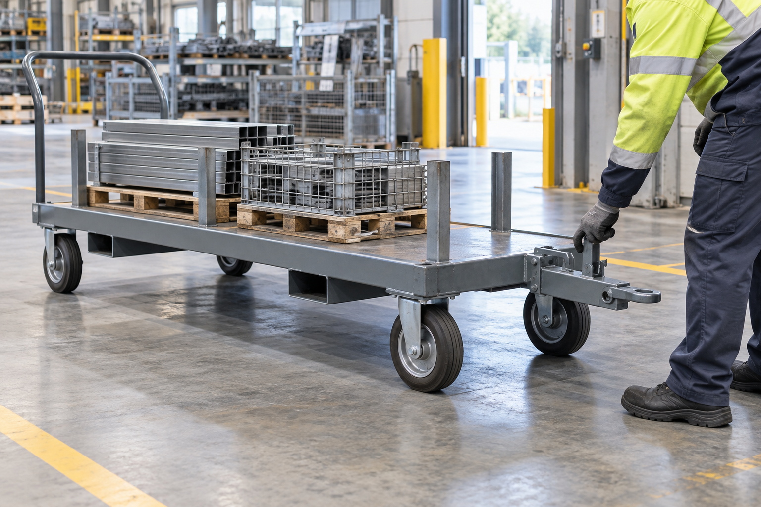 One Trolley, Two Moves: Manual Push to Tugger Tow